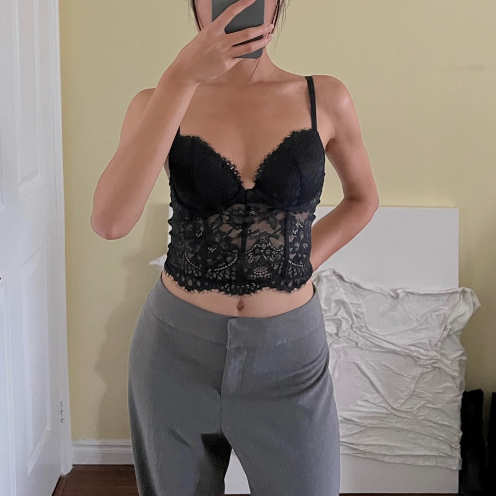 Lace bustier top